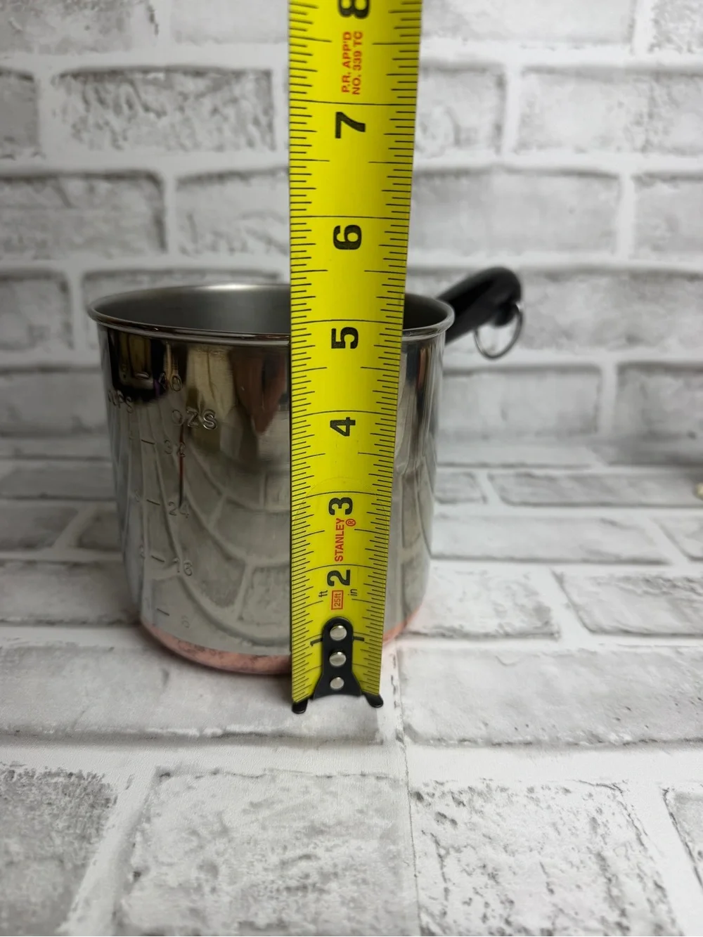Vtg Revere Ware Copper Bottom 5 Cup Saucepan Measuring Cup with Pour Spout
